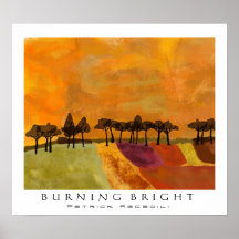 Lumineux brûlant posters