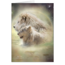 Lune ArtCard de lion Cartes De Vœux