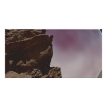 Lune de désert cartes de vœux avec photo