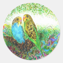 Lune de miel autocollant rond