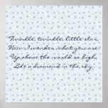 Lune et étoiles (scintillement de scintillement pe affiches