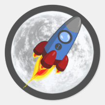 Lune N Rocket Autocollants