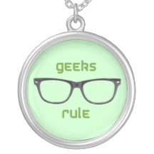 Lunettes de règle de geeks pendentifs personnalisés
