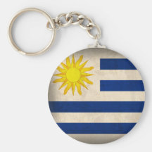 L'Uruguay Keychain affligé par drapeau Porte-clef