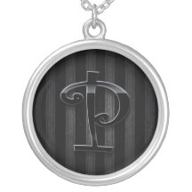 Lustre rond P de noir de collier