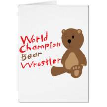 Lutteur d'ours cartes de vœux