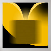 Luxe jaune abstrait avec AP0004 noir Posters