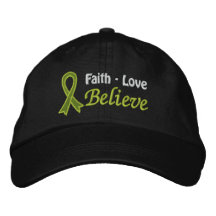 Lymphoma de Liefde van het Geloof gelooft Geborduurde Baseball Caps