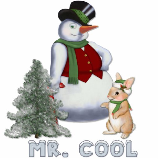 M. Cool - ornement de bonhomme de neige Découpages En Acrylique