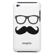 M. incognito - grappige snor en glazen barely there iPod case