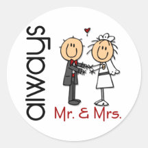 M. & Mevr. Always van het Paar van het Huwelijk va Stickers