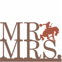 M. & Mevr. Bronco Cake Topper Acryl Uitsnede
