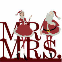 M. & Mevr. Claus Cake Topper Foto Beeldjes