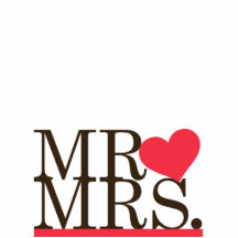 M. & Mevr. Heart Cake Topper Foto Beeldje