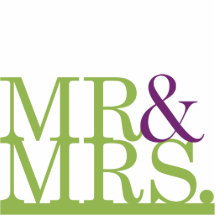 M. & Mevr. Lime & Paarse Ampersand Cake Topper Foto Uitsnede