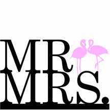 M. & Mevr. Pink & de Zwarte Cake Topper van Flamin Fotobeeldjes