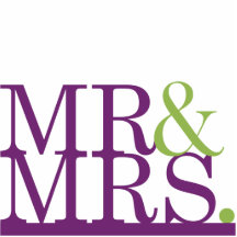 M. & Mevr. Purple & de Cake Topper van Ampersand v Foto Beeldjes