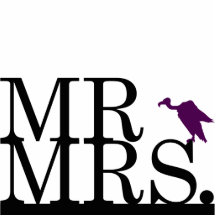 M. & Mevr. Vulture Cake Topper Acryl Uitsnede