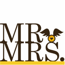 M. & Mevr. Wings Cake Topper Foto Uitsnede