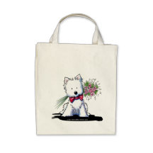 M. Pawfect KiniArt Westie Grocery Zak Draagtas