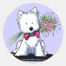 M. Pawfect Stickers de KiniArt Westie Autocollants