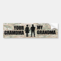 Ma grand-maman est dans les militaires autocollant pour voiture