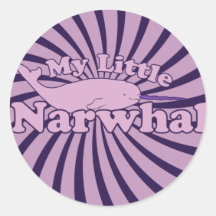 Ma petite parodie de Narwhal Adhésif Rond