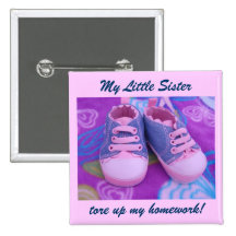 Ma petite soeur a déchiré mon travail ! bébé de bo badges