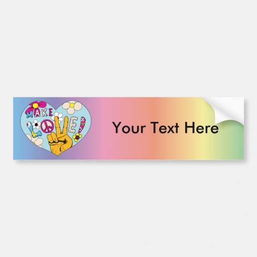 Maak het Teken van de Vrede van de Hippie van de j Bumpersticker
