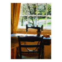 Machine à coudre par la fenêtre invitations