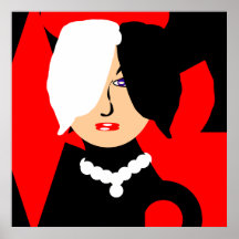 Madame affiche d'art déco