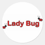 Madame Bug Autocollant Rond