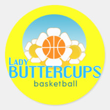Madame Buttercups Basketball Stickers Adhésif