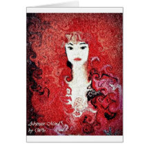 Madame en rouge carte