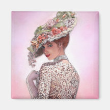 Madame victorienne effarouchée "Betty Lu " Aimants