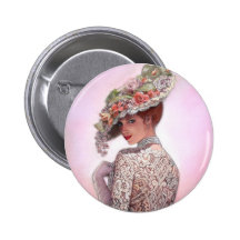 Madame victorienne effarouchée "Betty Lu " Pin's Avec Agrafe