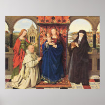 Madonna avec le Carthusians avant janvier Van Eyck Posters