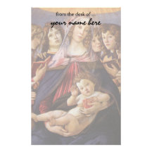Madonna en Kind met Engelen door Sandro Botticelli Briefpapier