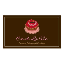 Magasin de boulangerie de dessert de gâteaux et de carte de visite