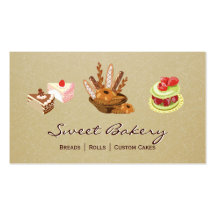 Magasin de boulangerie de dessert de Rolls de gâte Cartes De Visite Professionnelles