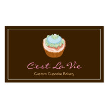 Magasin fait sur commande de boulangerie de desser cartes de visite professionnelles