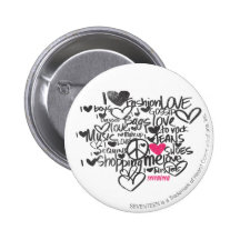 Magenta de graffiti pin's avec agrafe