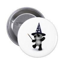 magicien de panda du bébé 3d badges avec agrafe
