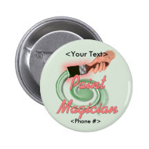 Magicien de peinture - personnaliser badge avec épingle