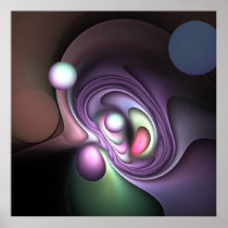 Magie de minuit, affiche abstraite de wallart de f