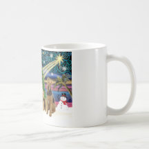 Magie de Noël - deux Airedales Mug À Café