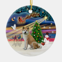 Magische Kerstmis - Akita Inu Kerst Ornamenten