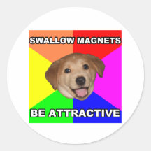 Magnet d'hirondelle de chien de conseil autocollants
