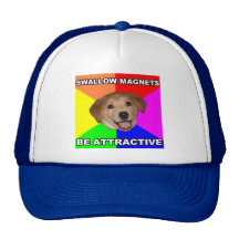 Magnet d'hirondelle de chien de conseil casquette de camionneur