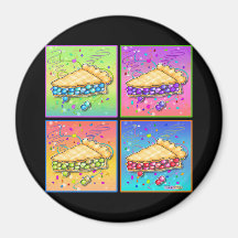 Magnet - morceau d'art de bruit de tarte magnets pour réfrigérateur